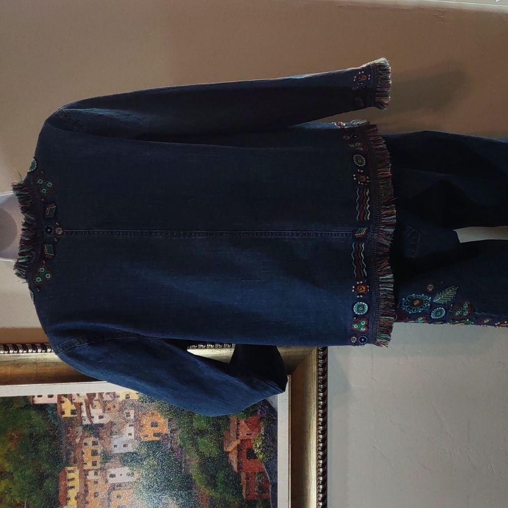Embroidered Denim Jacket By Ruby Rd. - image 5